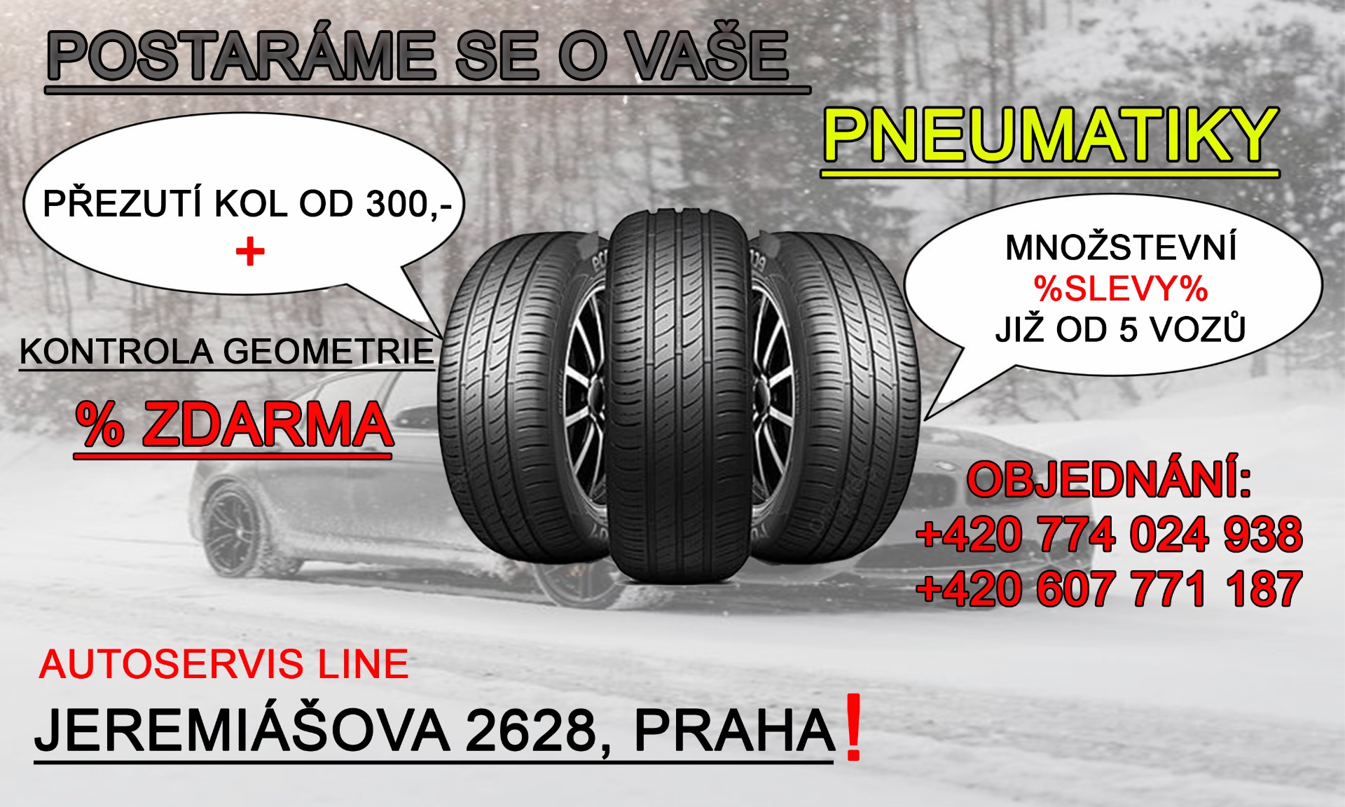 Výměna a uskladnění pneumatik